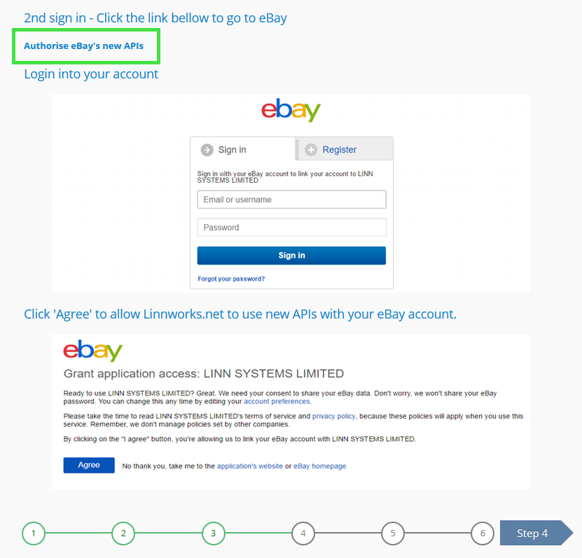 Authorize eBay APIs